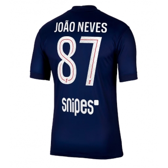 Paris Saint-Germain Joao Neves #87 Maglia Gara Casa Repliche 2025-26 Maniche Corte